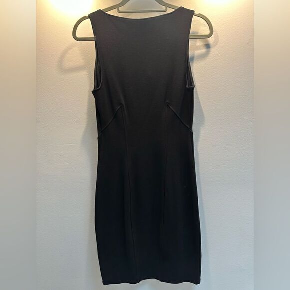 Helmut Lang Black Gala Knit Square Neck Cut Out Bodycon Dress Southern Charm L - Picture 6 of 8